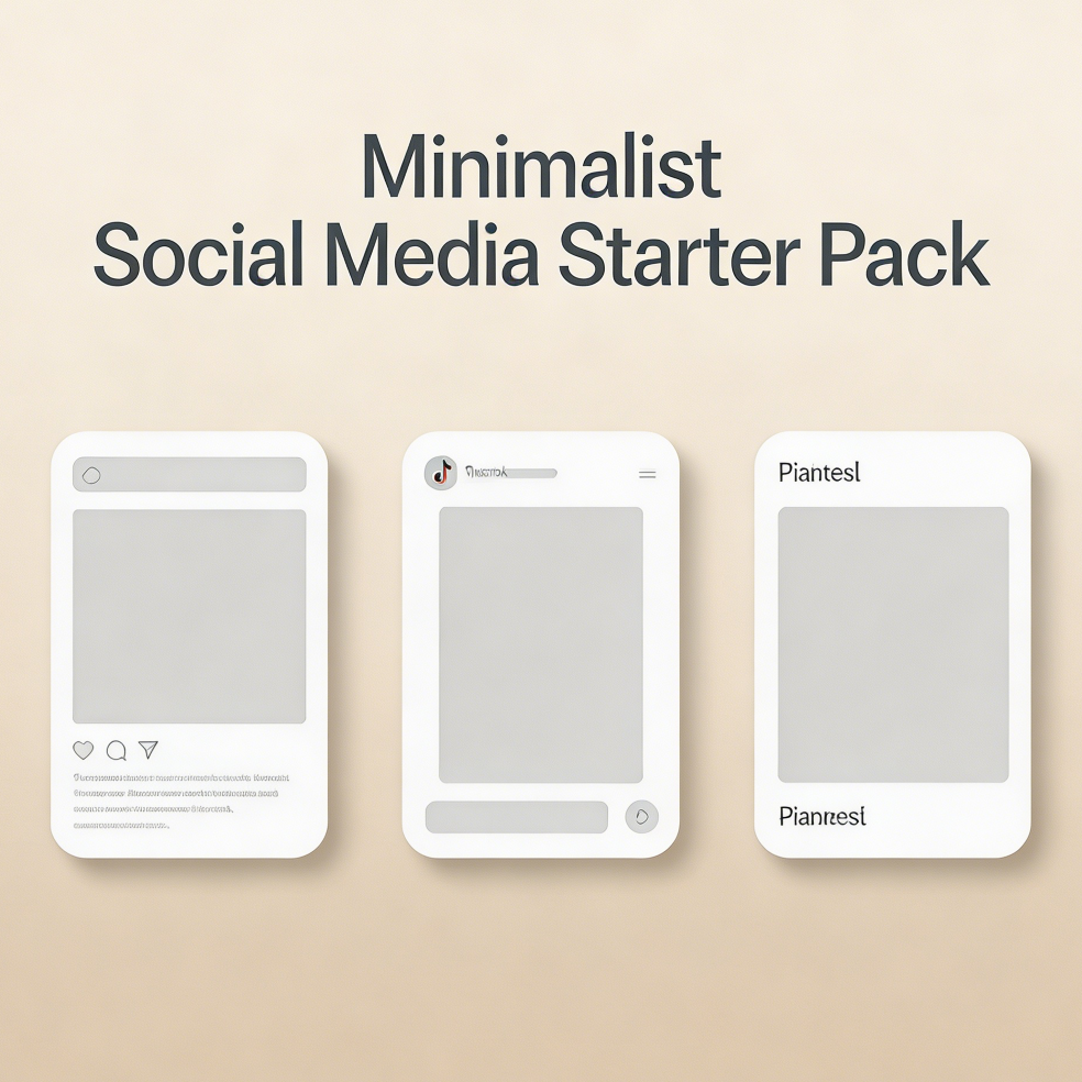 Minimalist Social Media Starter Pack