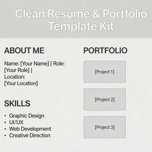 Clean Resume & Portfolio Template Kit