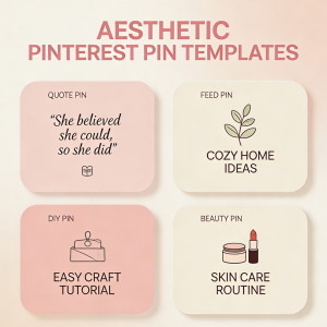 Aesthetic Pinterest Pin Templates